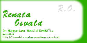 renata osvald business card